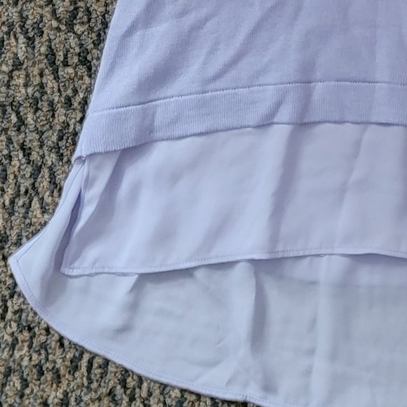 Express Lavender Scoop Neck Ruffle Hem Tunic Sweater Size XS - Picture 15 of 15